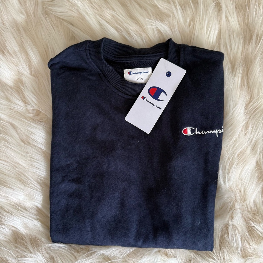 🆕 Champion_ Man Dark Blue Crewneck